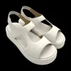 Sandalo zeppa donna pelle Gesso Yury - 2242 -<Gianmarco Sorelli Clearance