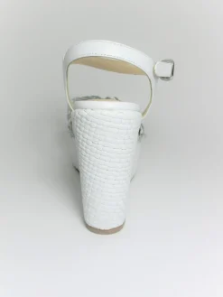 Sandalo zeppa donna K19 Bianco<Strategia Discount
