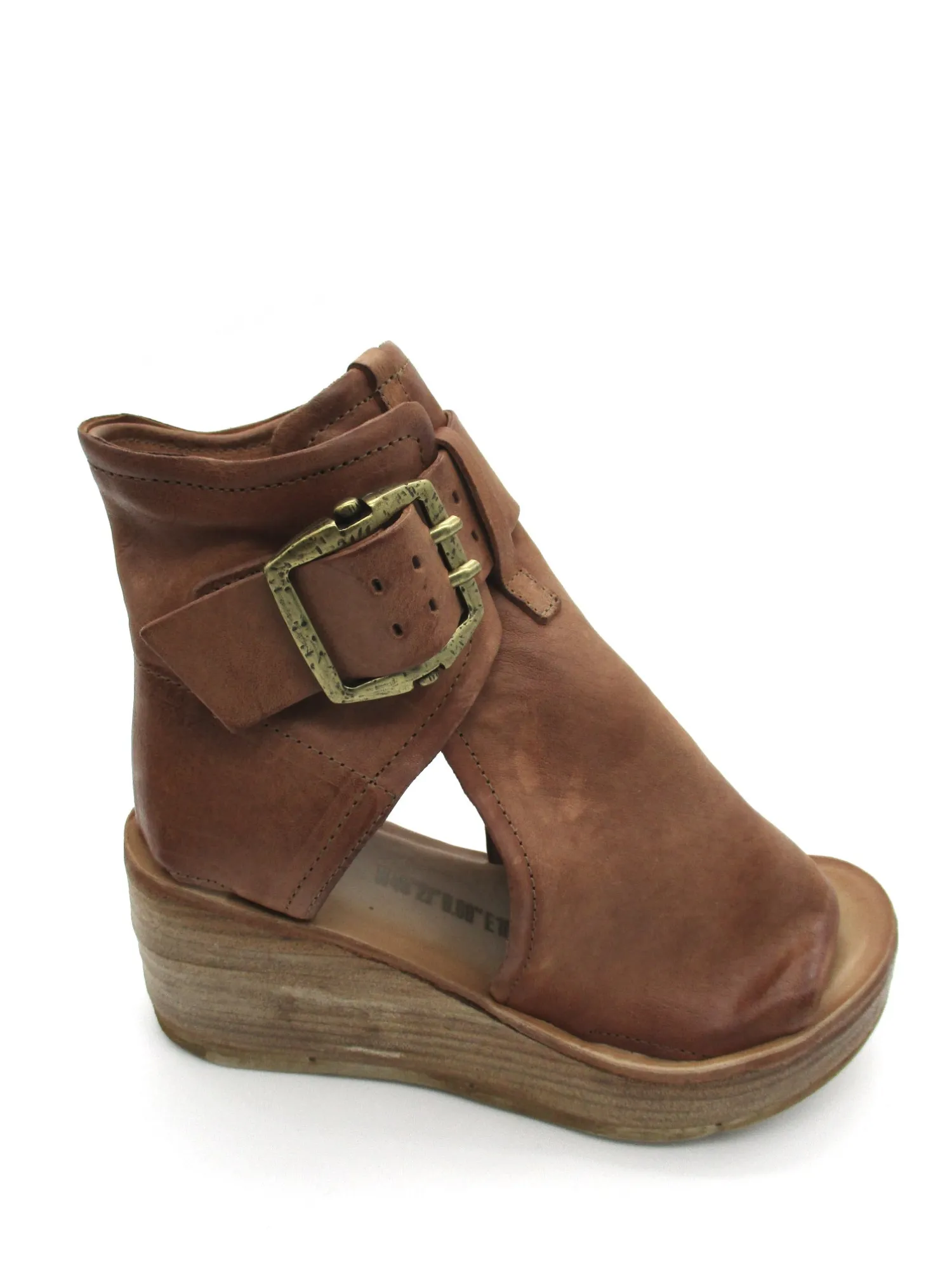 Sandalo zeppa in pelle donna -528036-<AS98 Online