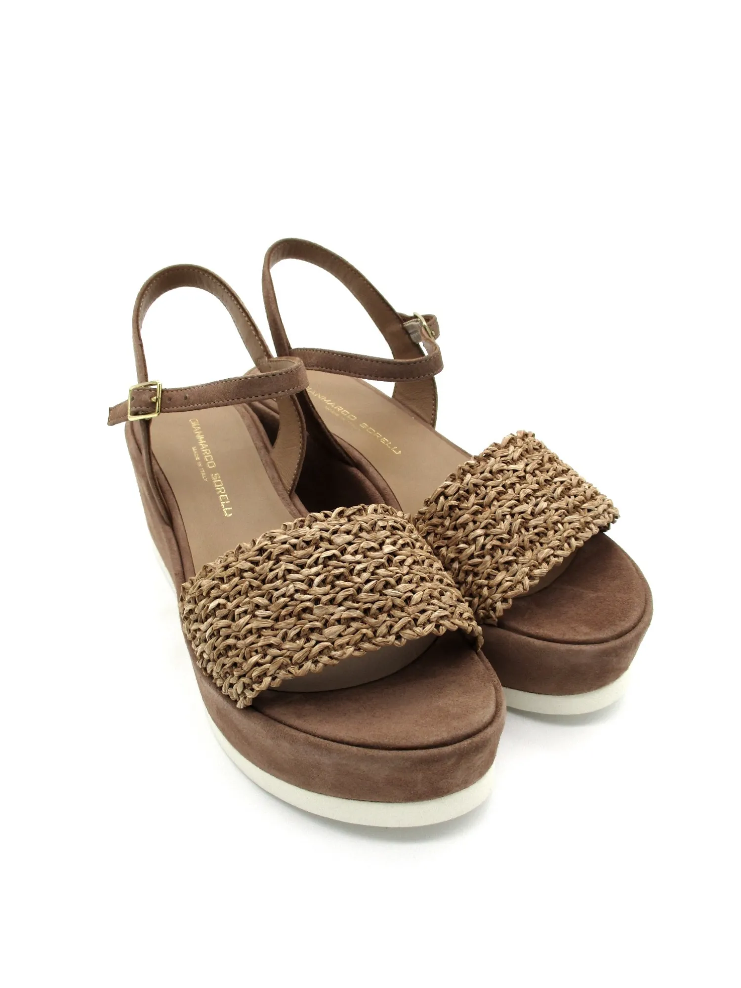 Sandalo zeppa pelle donna - 2162 -<Gianmarco Sorelli Online