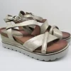 Sandalo zeppa pelle donna 221029 beige<Mjus Sale