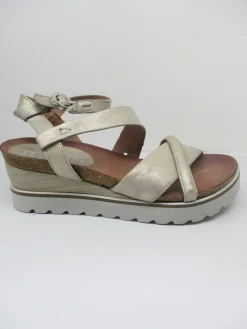 Sandalo zeppa pelle donna 221029 beige<Mjus Sale