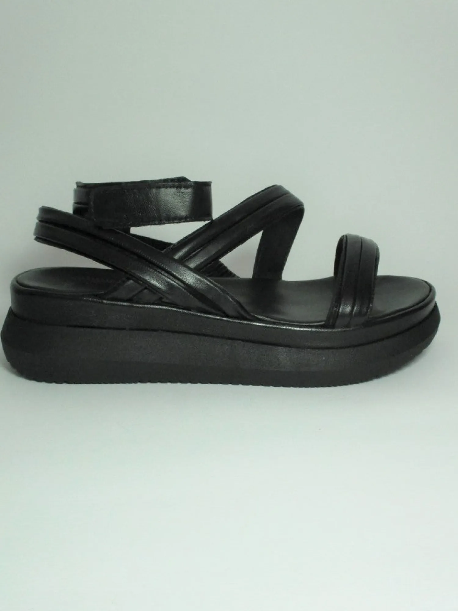 Sandalo zeppa pelle donna M38010 nero<Mjus Best