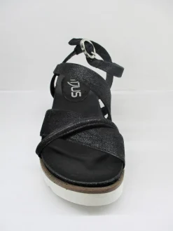 Sandalo zeppa pelle donna 221029 nero<Mjus Best