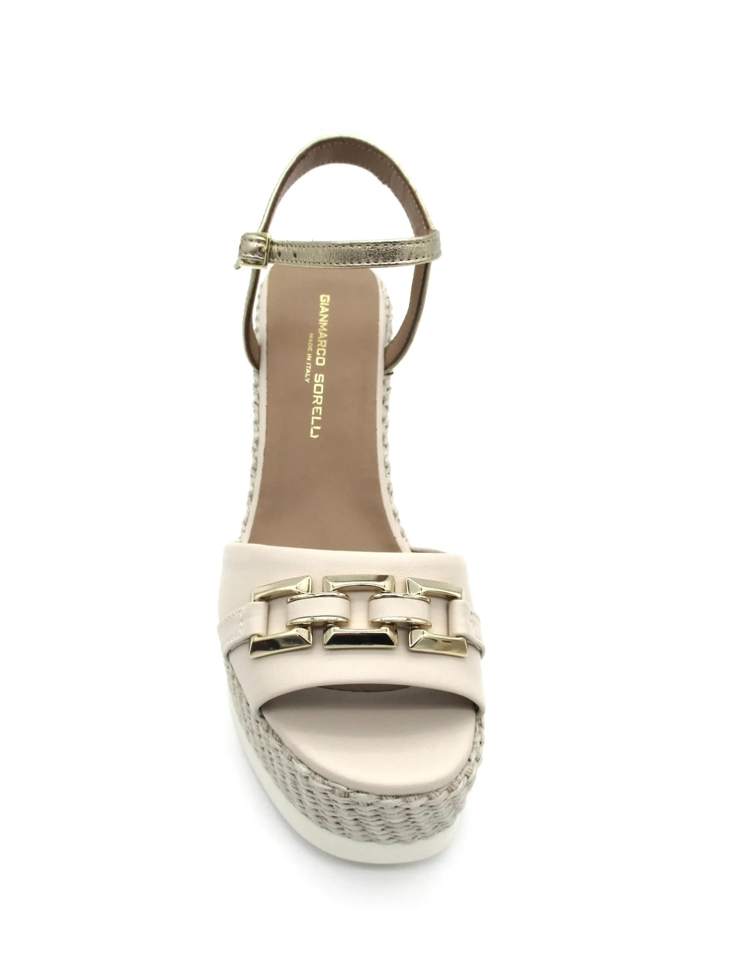 Sandalo zeppa pelle donna Softy kiss- 2165 -<Gianmarco Sorelli Clearance