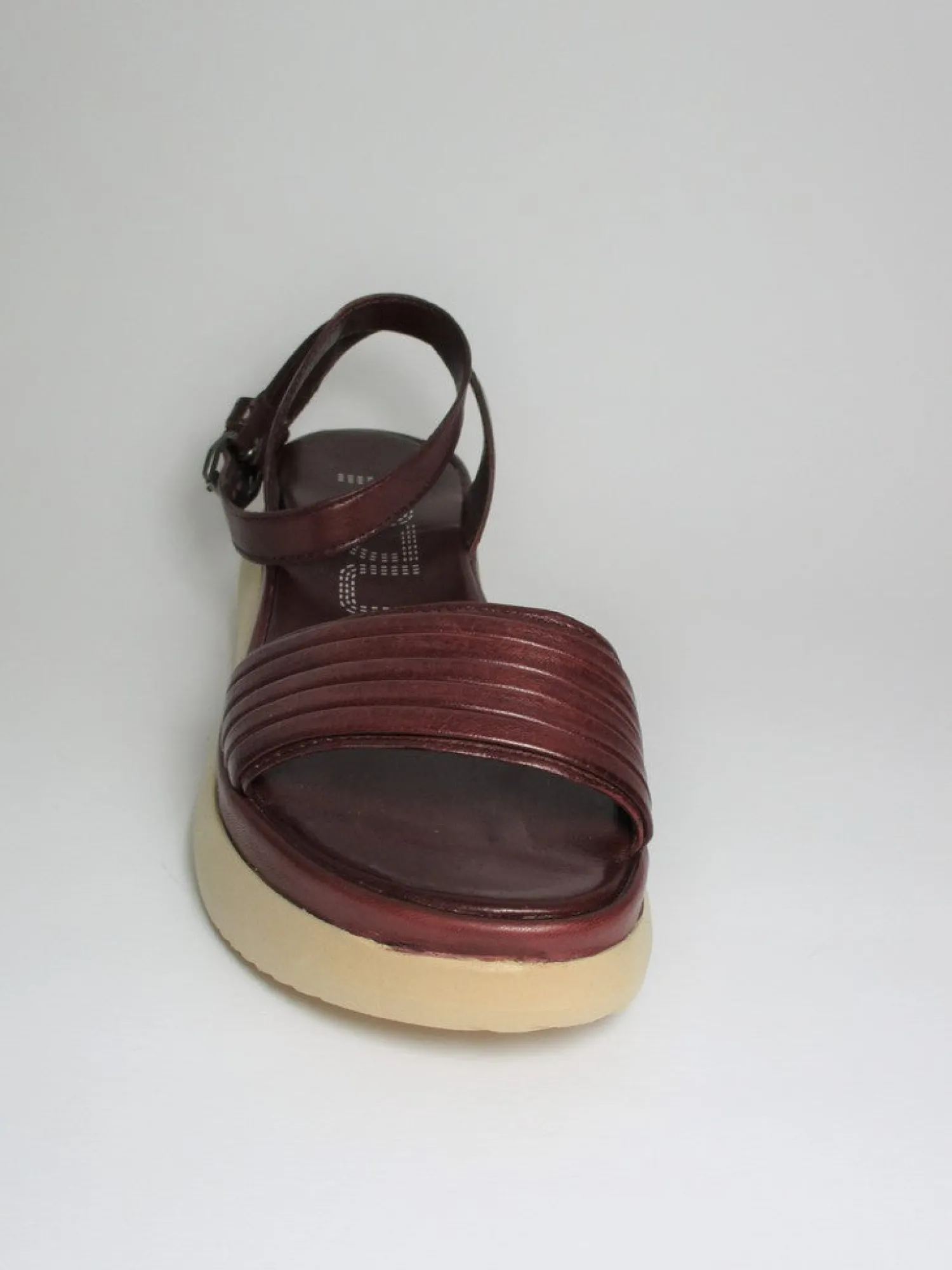 Sandalo zeppa pelle donna M38014 Brule<Mjus Clearance