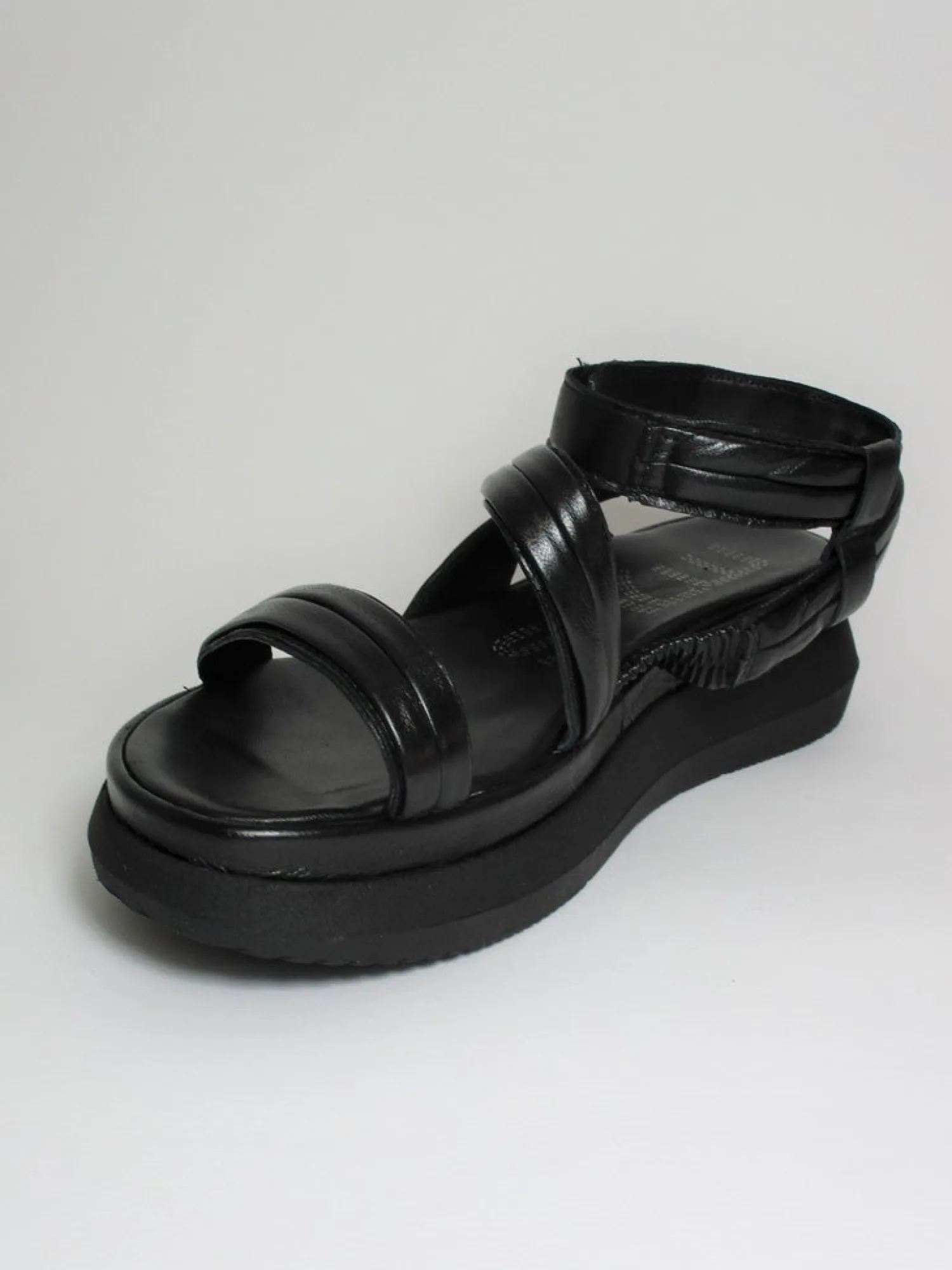 Sandalo zeppa pelle donna M38010 nero<Mjus Best