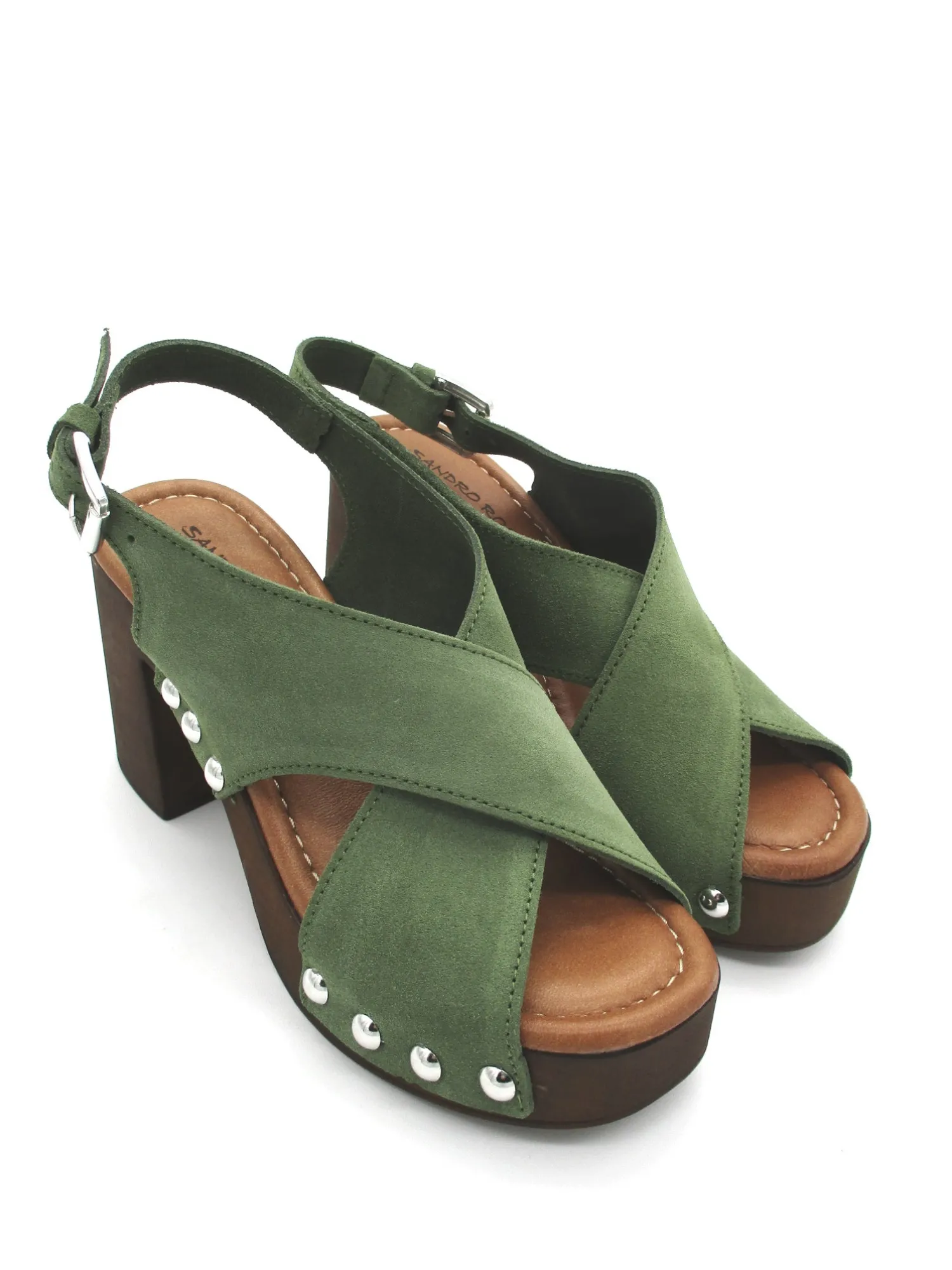 Sandalo zoccolo camoscio donna Valery bosco - 8513 -<Valery Calzature Sale