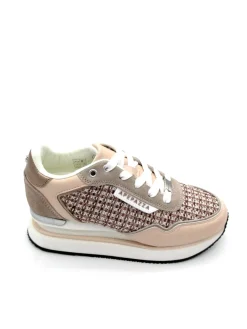 Sneaker donna running Marghe Nude e tessuto intrecciato<Apepazza Best