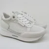 Sneaker in pelle donna ROSE bianco<Apepazza Online