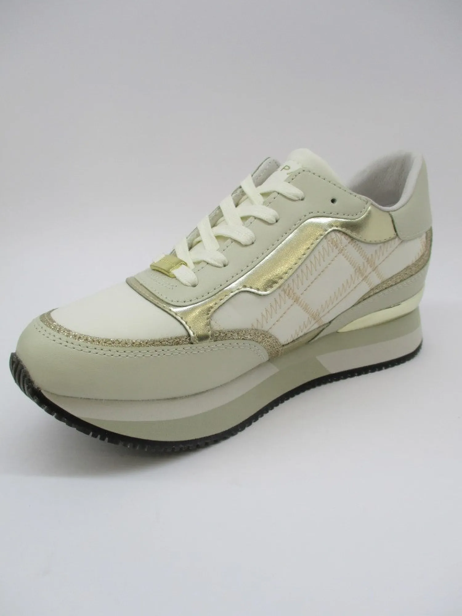 Sneaker in pelle donna ROCHELLE panna<Apepazza Outlet