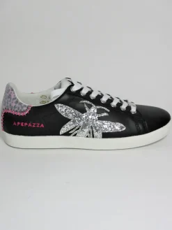 Sneaker pelle donna GIGI nera<Apepazza Hot