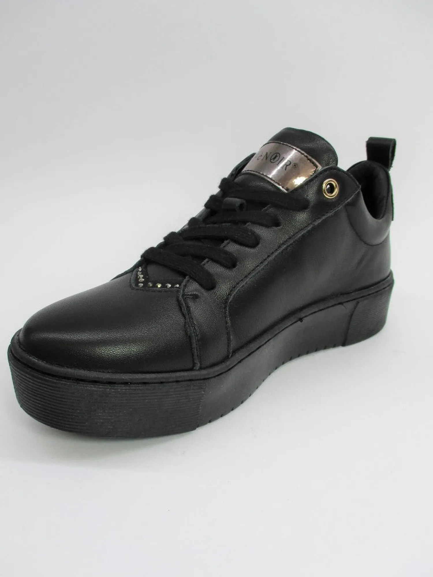 Sneaker pelle donna DD112 nero<Cafènoir Online
