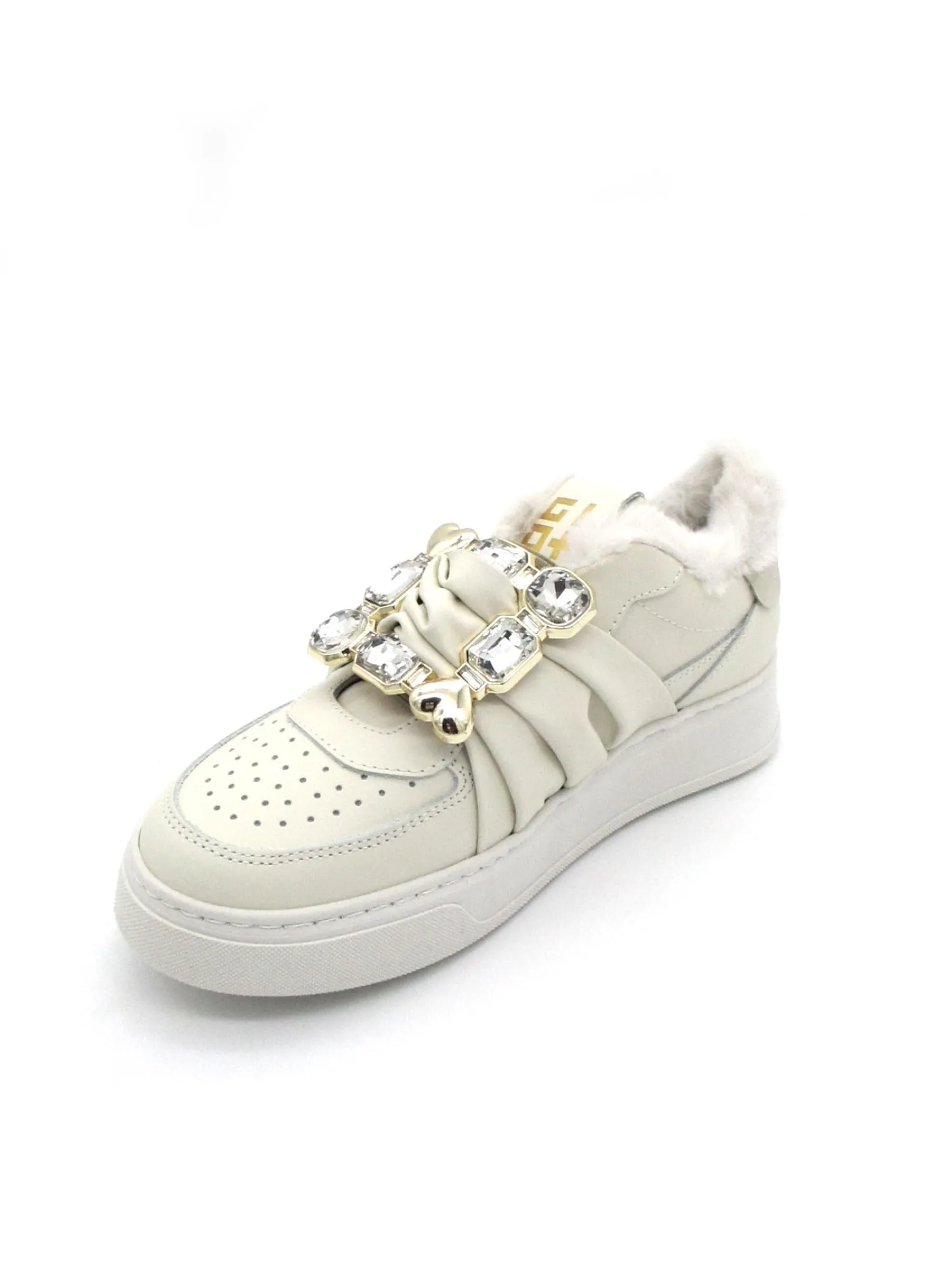 Sneaker pelle donna Combi Luxury Latte - ADA40G -<Gio+ Best
