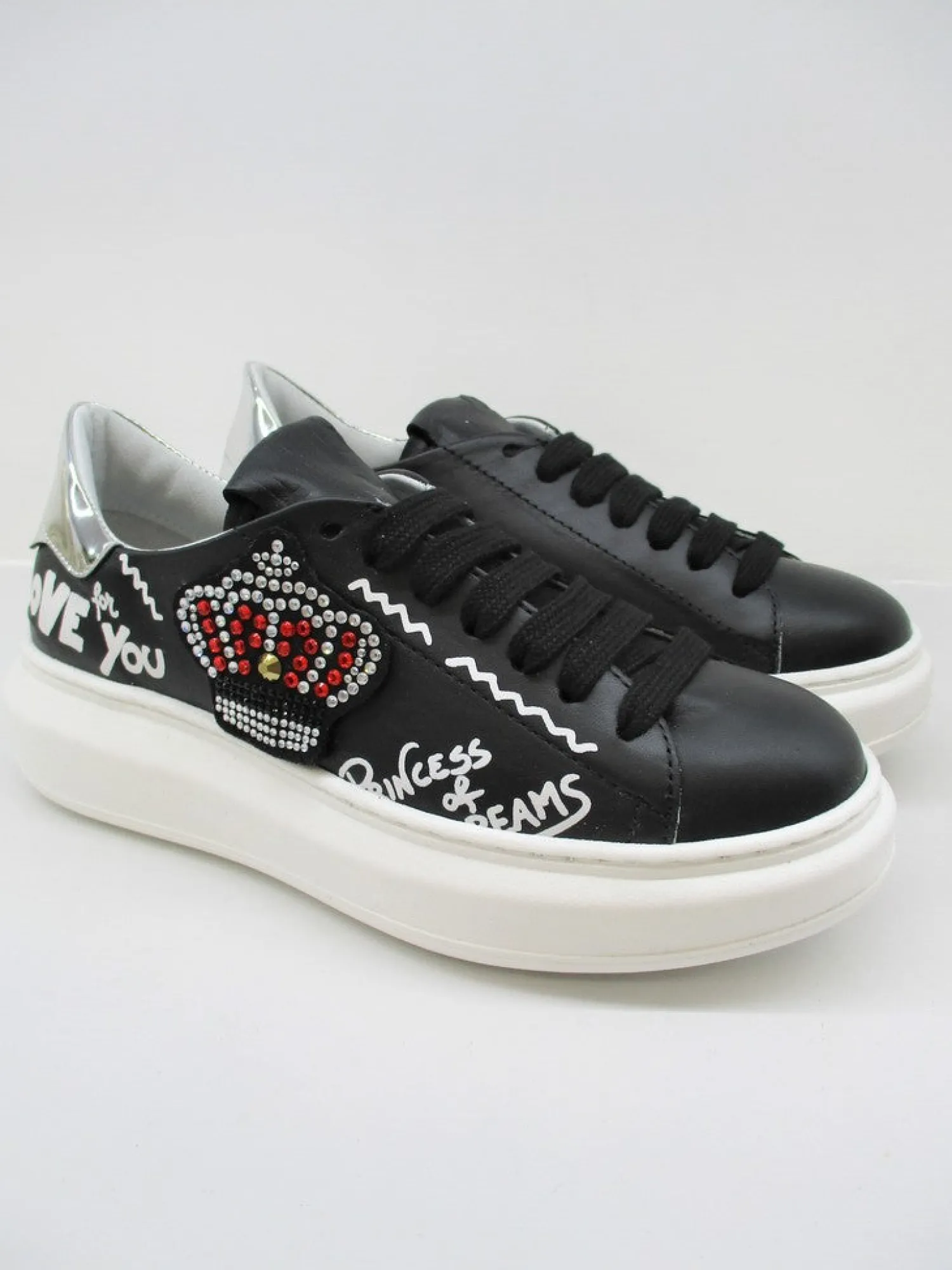 Sneaker pelle donna G3010 nera<Gio+ Online