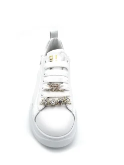 Sneaker pelle donna Giada combi Monogramma Bianca Fuxia<Gio+ Clearance