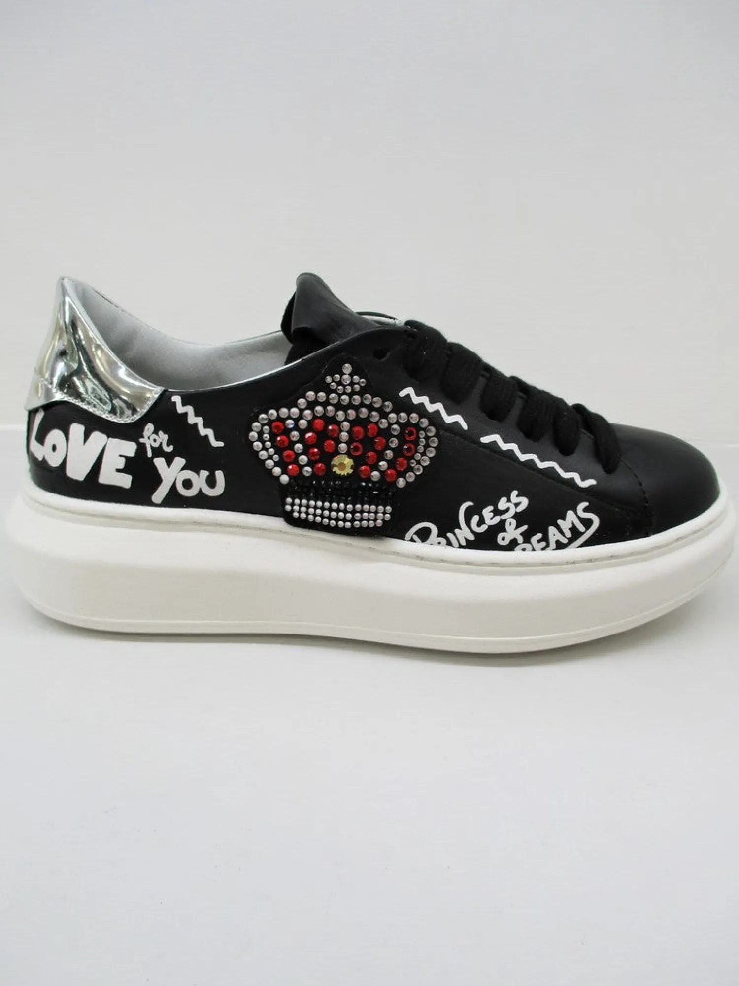 Sneaker pelle donna G3010 nera<Gio+ Online