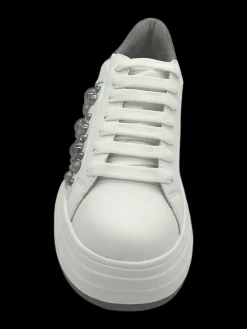 Sneakers donna pelle borchie White - Lucrezia -<Apepazza Fashion