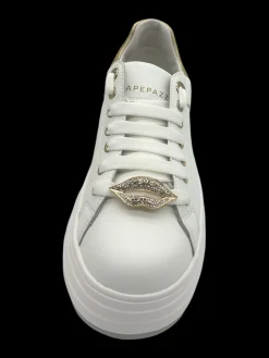 Sneakers donna pelle Bianca - Lucrezia -<Apepazza New