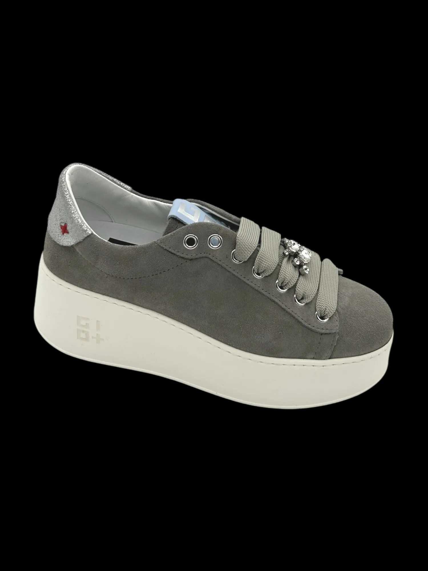 Sneakers pelle donna Combi pelle Grigia - ROSA 12 -<Gio+ Fashion