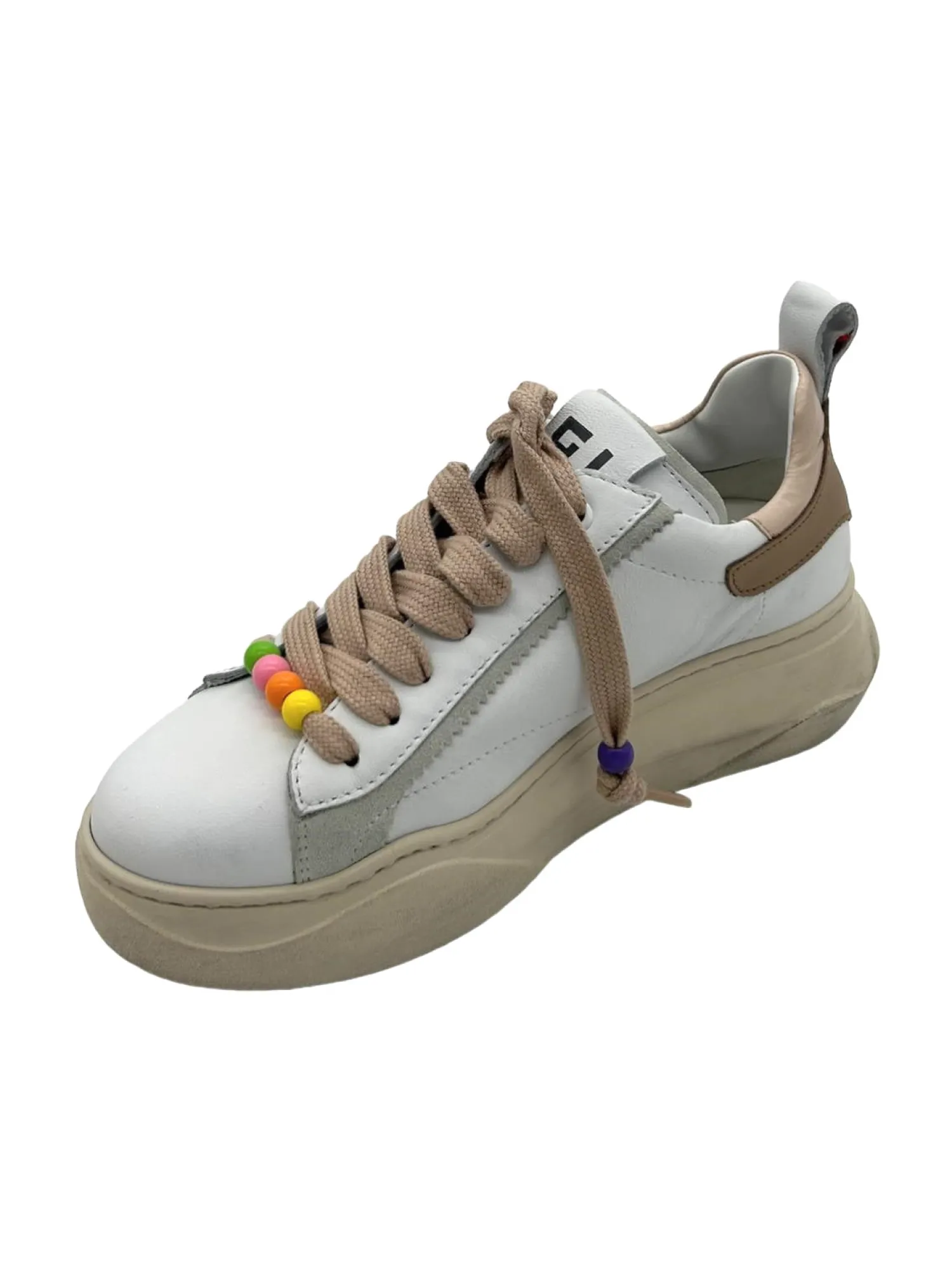 Sneakers pelle donna Combi Nudo - GIADA 62E -<Gio+ Hot