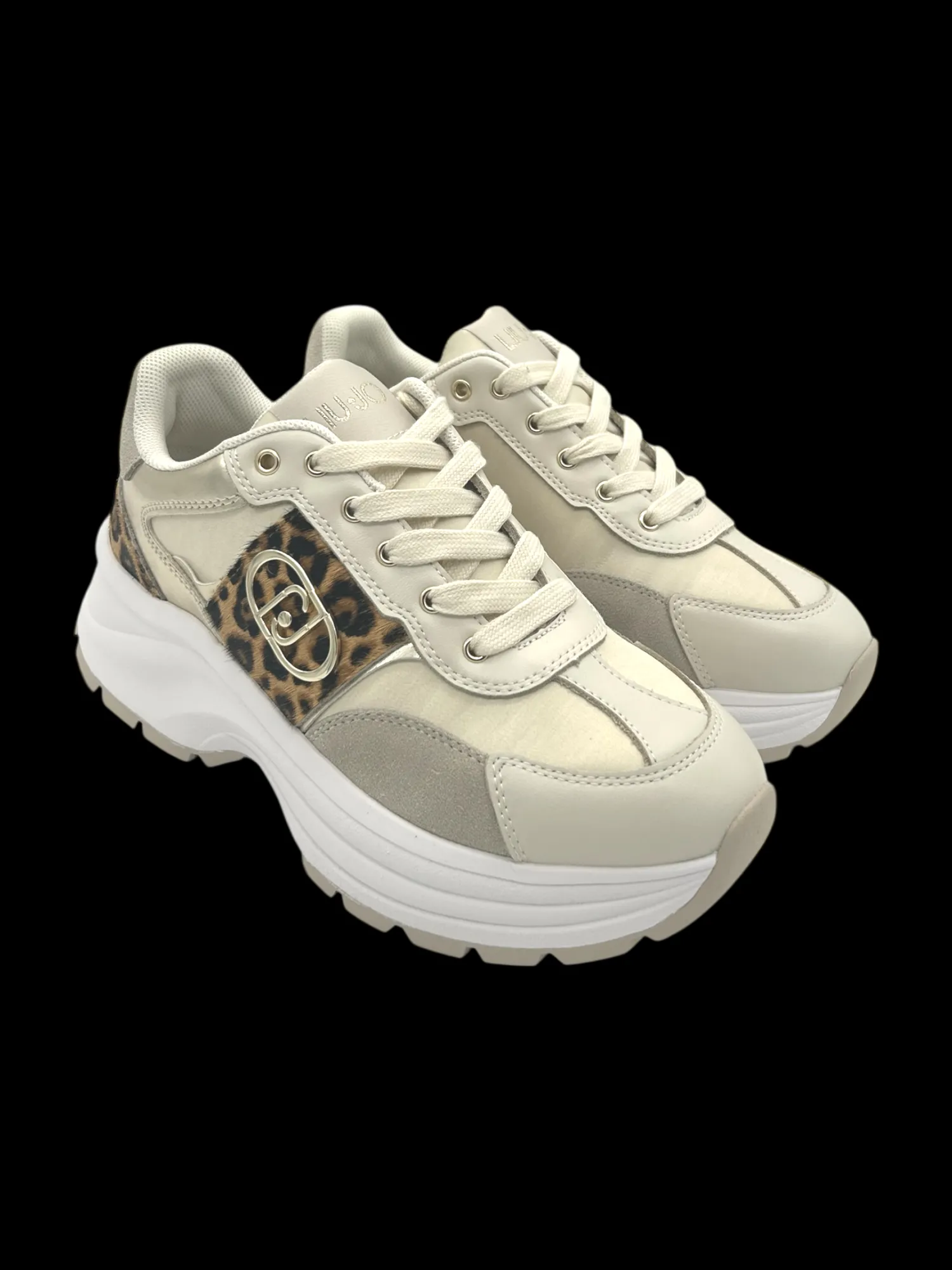 Sneakers pelle LIUJO Leopard Ivory - Eva 02 -<Liu Jo Sale