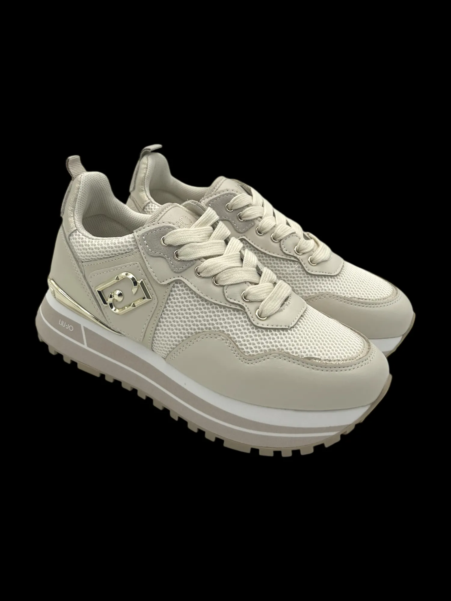 Sneakers pelle LIUJO Ivory - Maxi Wonder 01 -<Liu Jo Clearance