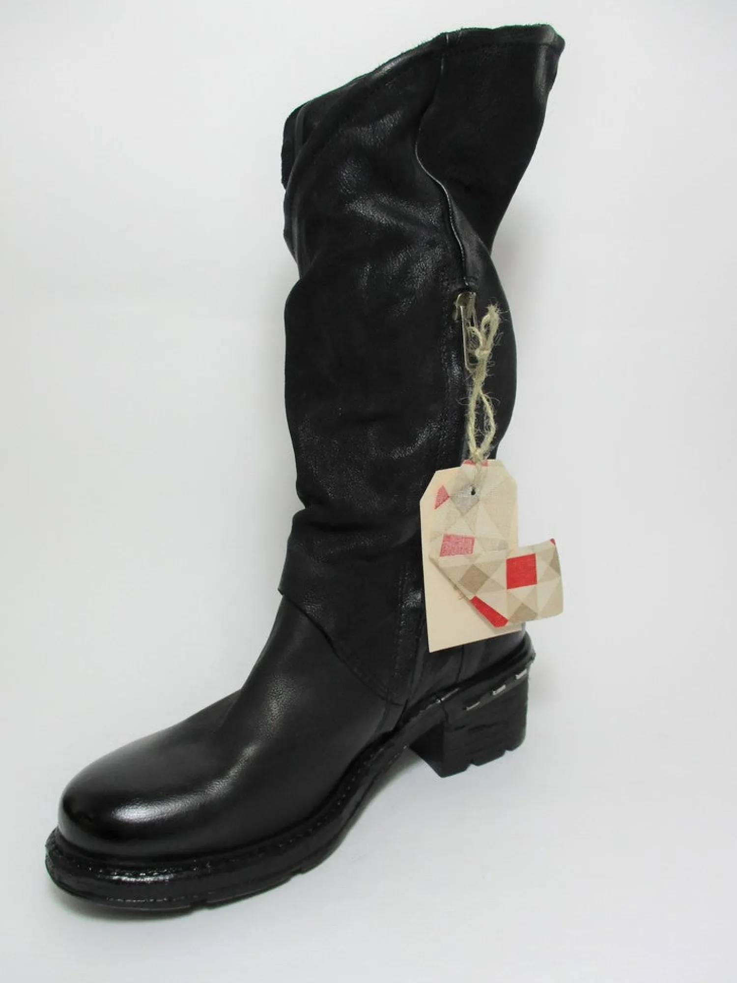 Stivale pelle donna A52308 Nero<As98 New