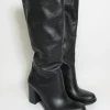 Stivale pelle donna Rebel DELIA nero<Valery Calzature New