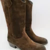 Stivale texano camoscio donna 6446 testa di moro<Fru.it Sale