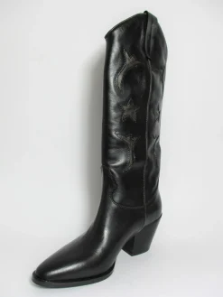 Stivale texano pelle donna 5471 nero<Niche Best