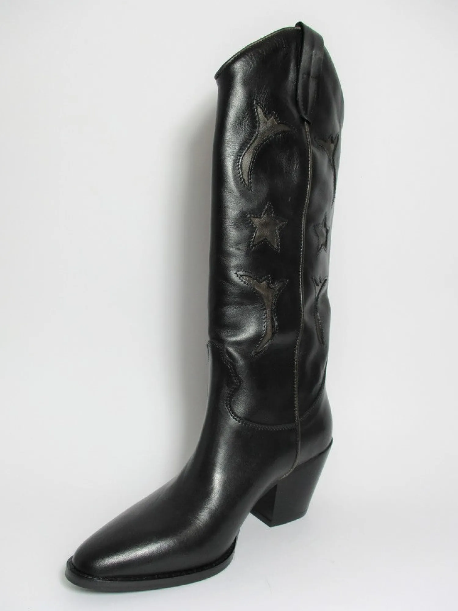 Stivale texano pelle donna 5471 nero<Niche Best