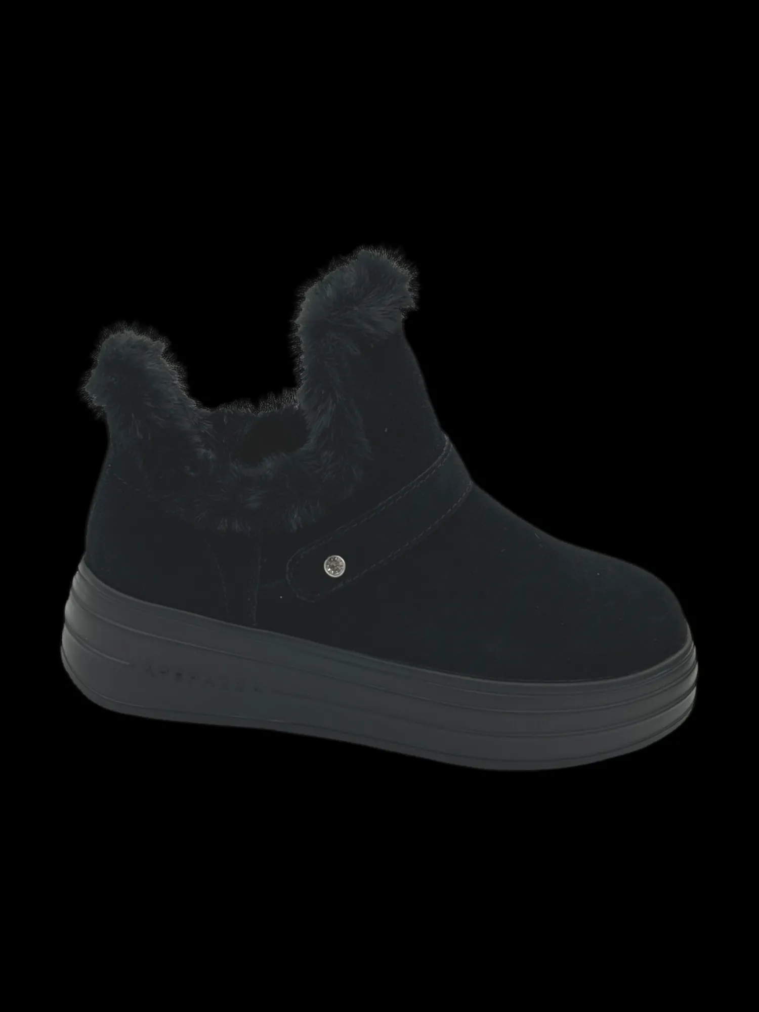 Stivaletto donna pelle scamosciata Black - Livia -<Apepazza Hot
