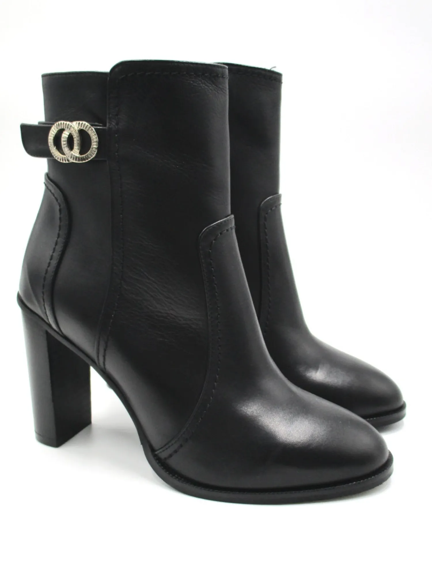 Stivaletto pelle donna 1029 nero<Albano Clearance