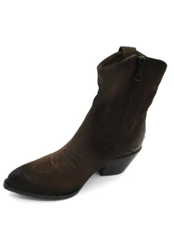 Stivaletto texano camoscio donna 793283 Mud<Mjus Outlet