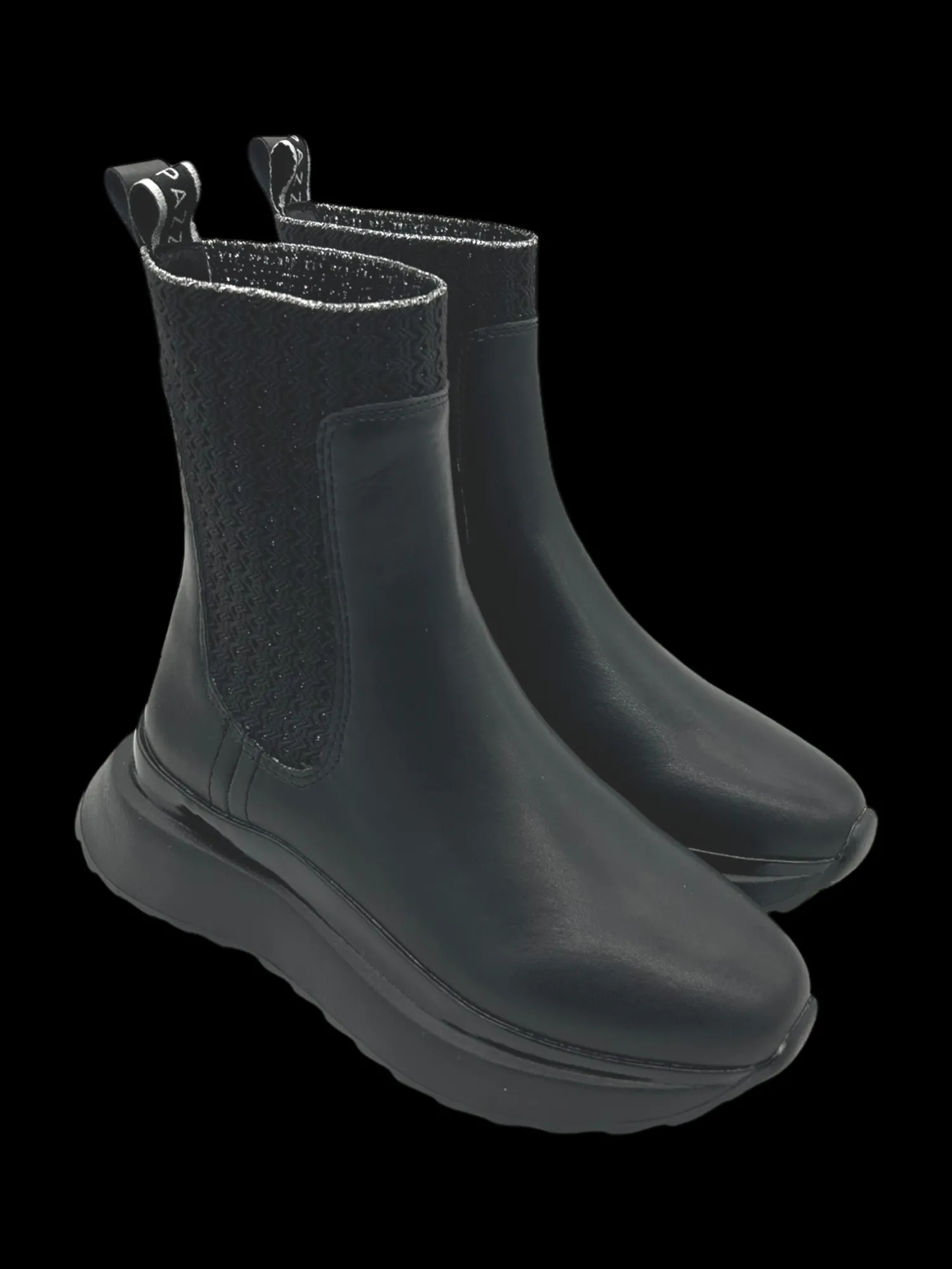 Stivaletto zeppa donna Black - Cristina -<Apepazza New