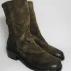 Tronchetto camoscio donna A4666 marrone<Strategia Discount