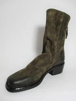 Tronchetto camoscio donna A4666 marrone<Strategia Discount