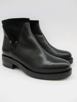 Tronchetto pelle donna 0107 nero<Albano Hot