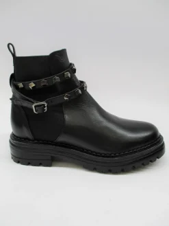 Tronchetto pelle donna 0021 nero<Albano Discount