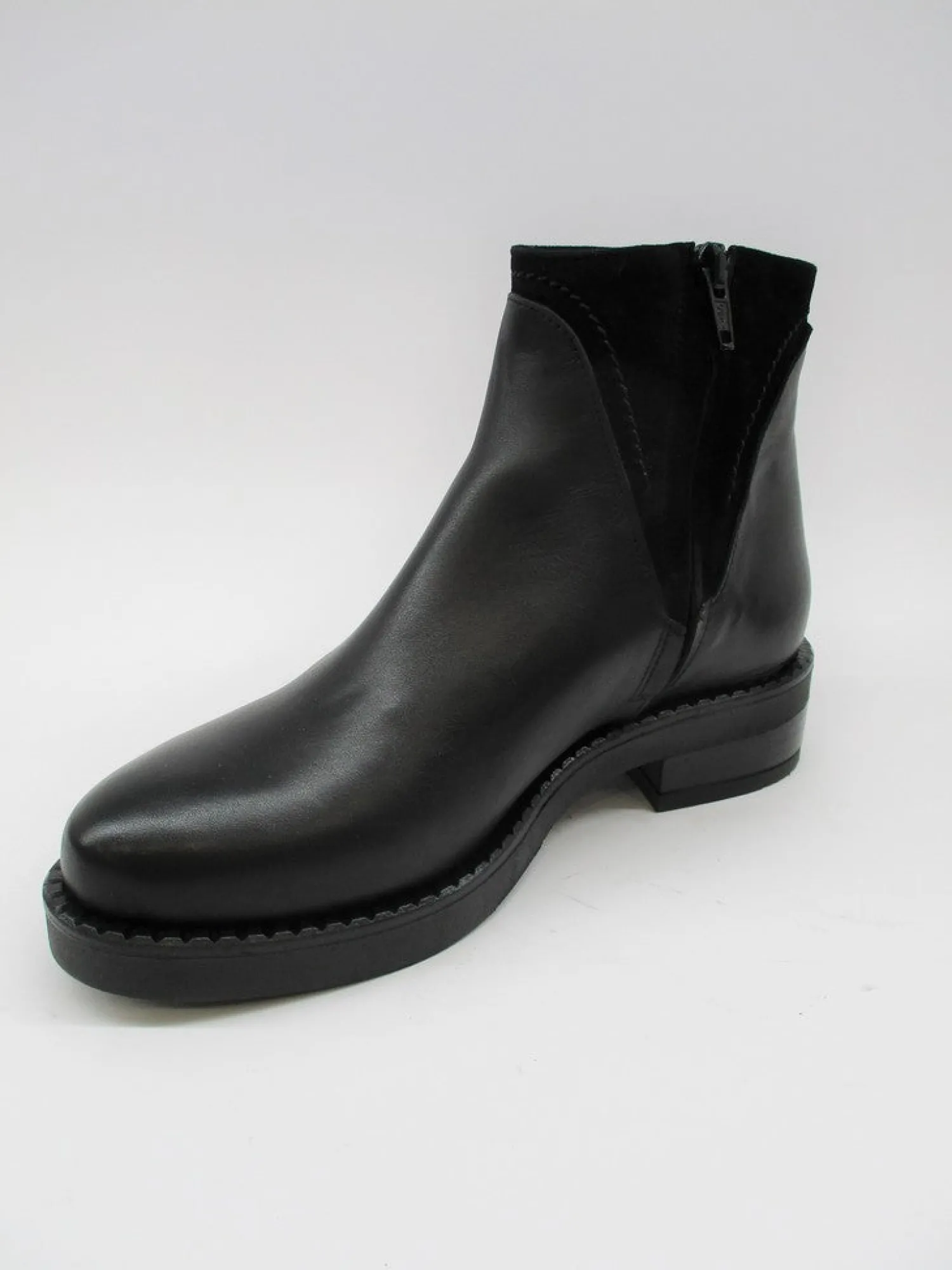 Tronchetto pelle donna 0107 nero<Albano Hot