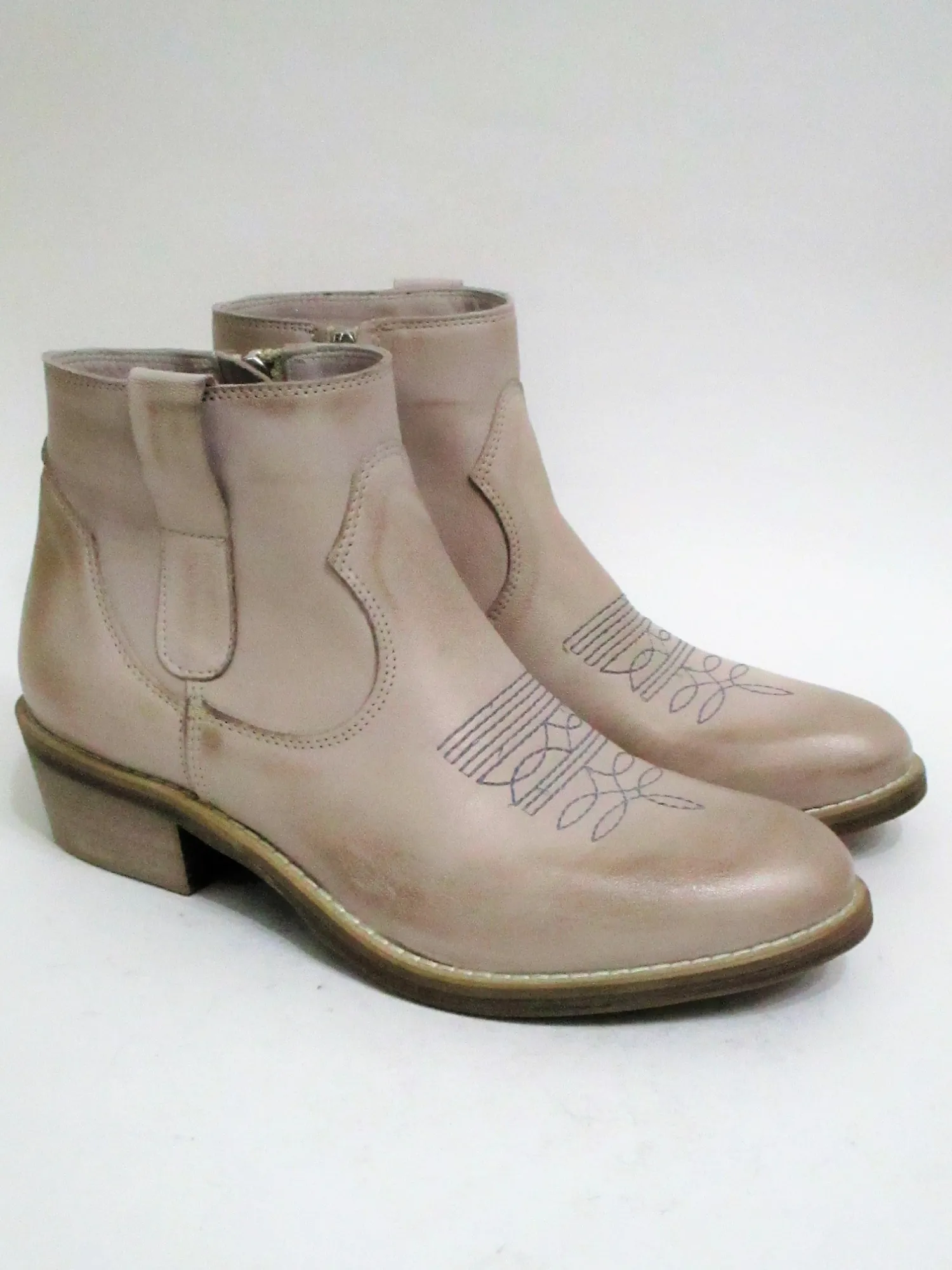 Tronchetto texano pelle donna VALERY 959 taupe<Valery Calzature New