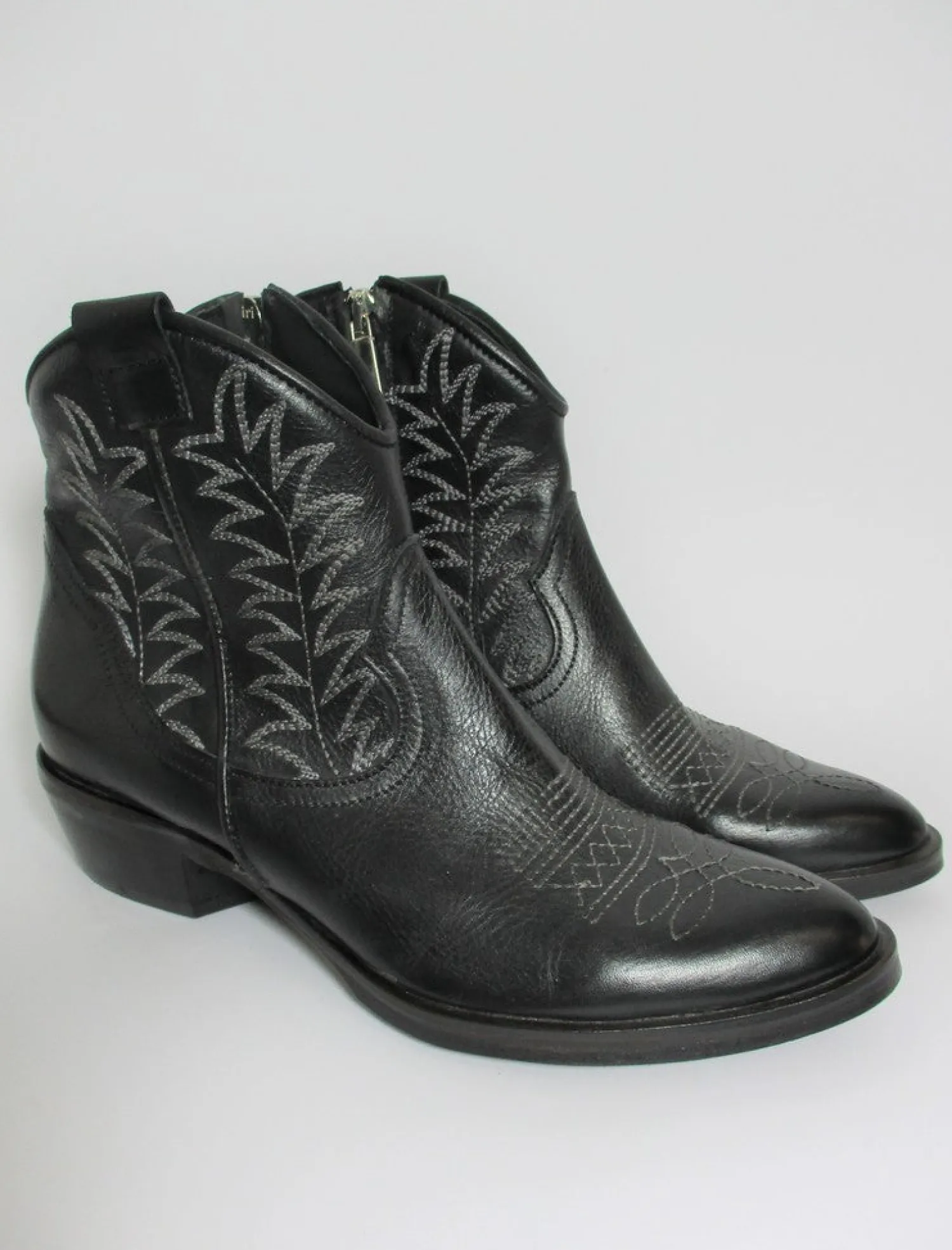 Tronchetto texano pelle donna K2040 nero<Niche Online
