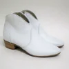 Tronchetto texano pelle donna VALERY 026 bianco<Valery Calzature Discount