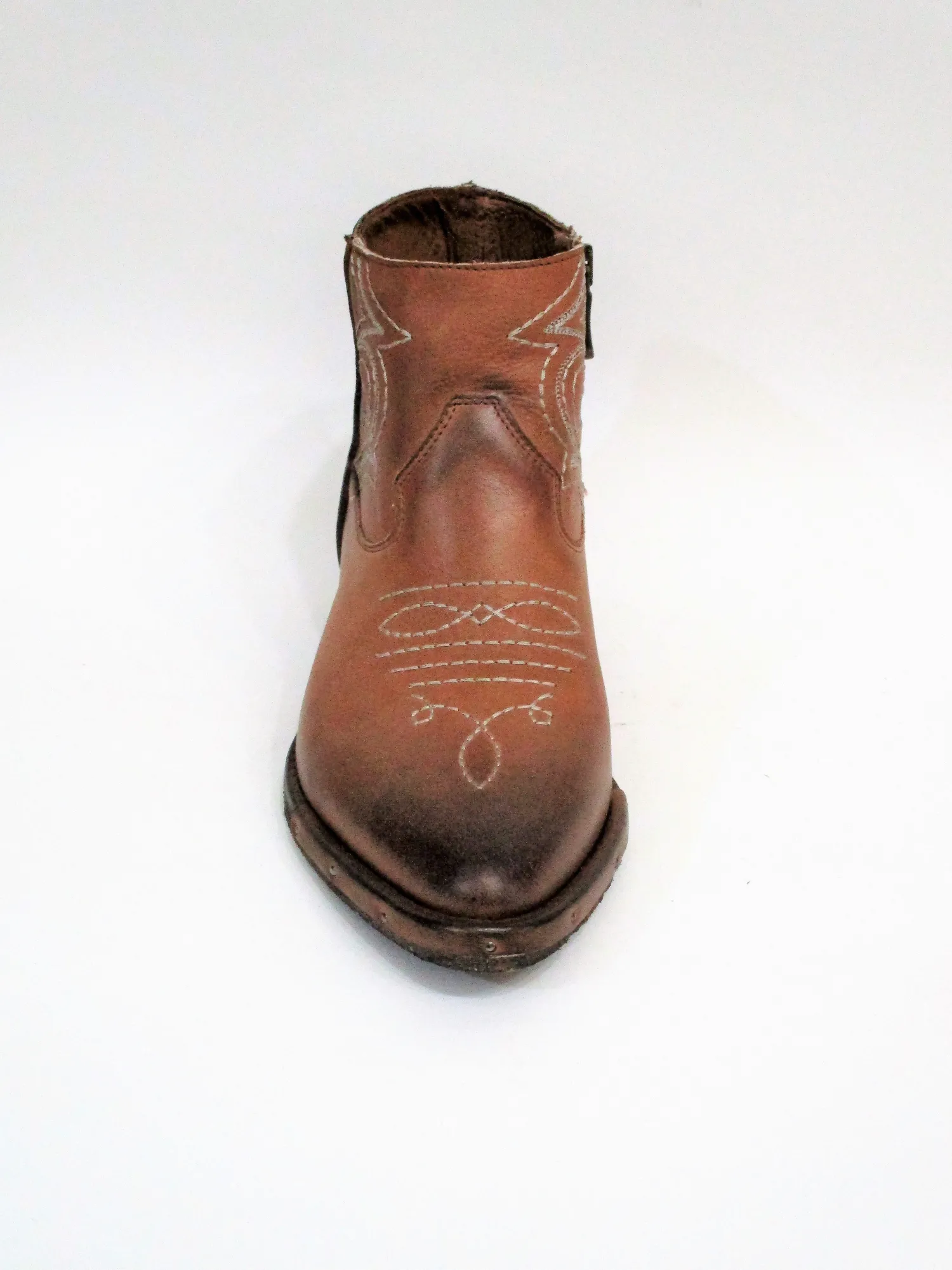 Tronchetto texano pelle donna RCA64F cuoio<Rep-Ko Fashion