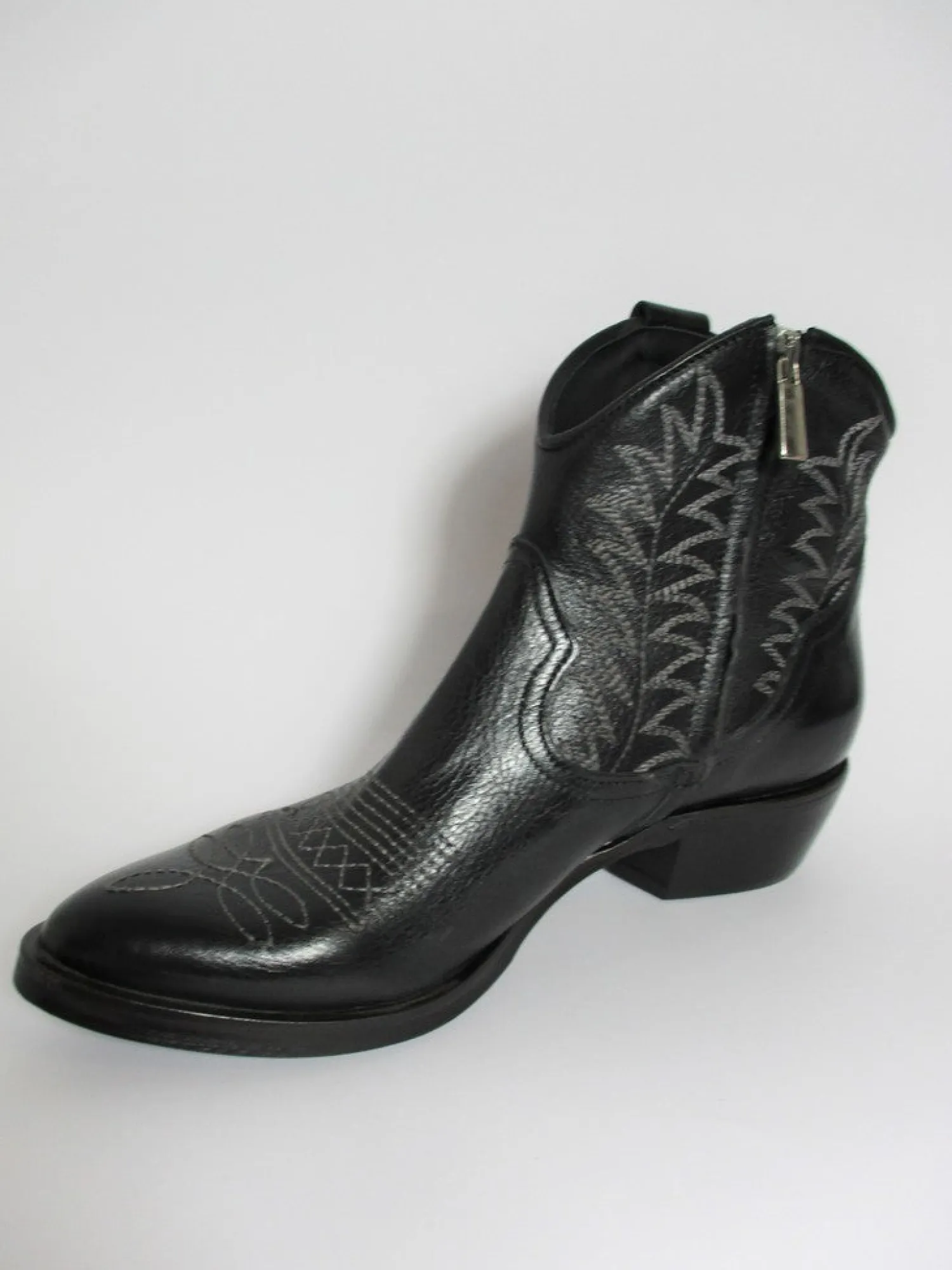 Tronchetto texano pelle donna K2040 nero<Niche Online
