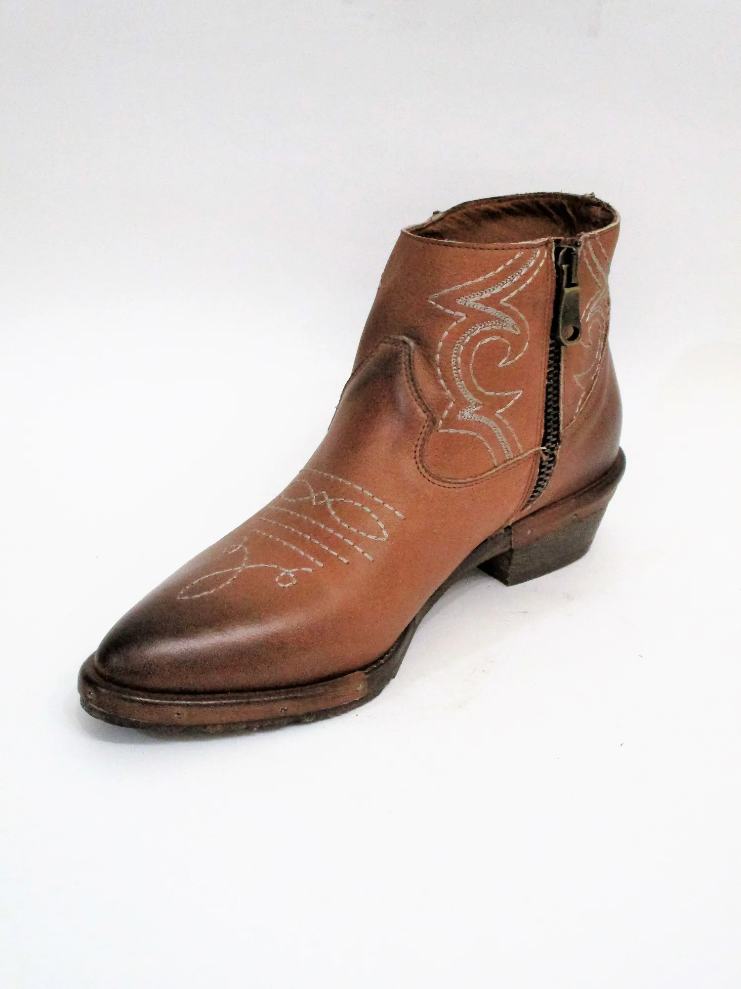 Tronchetto texano pelle donna RCA64F cuoio<Rep-Ko Fashion