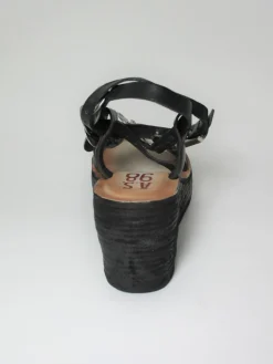 Zeppa pelle donna 528064 nero<AS98 Outlet