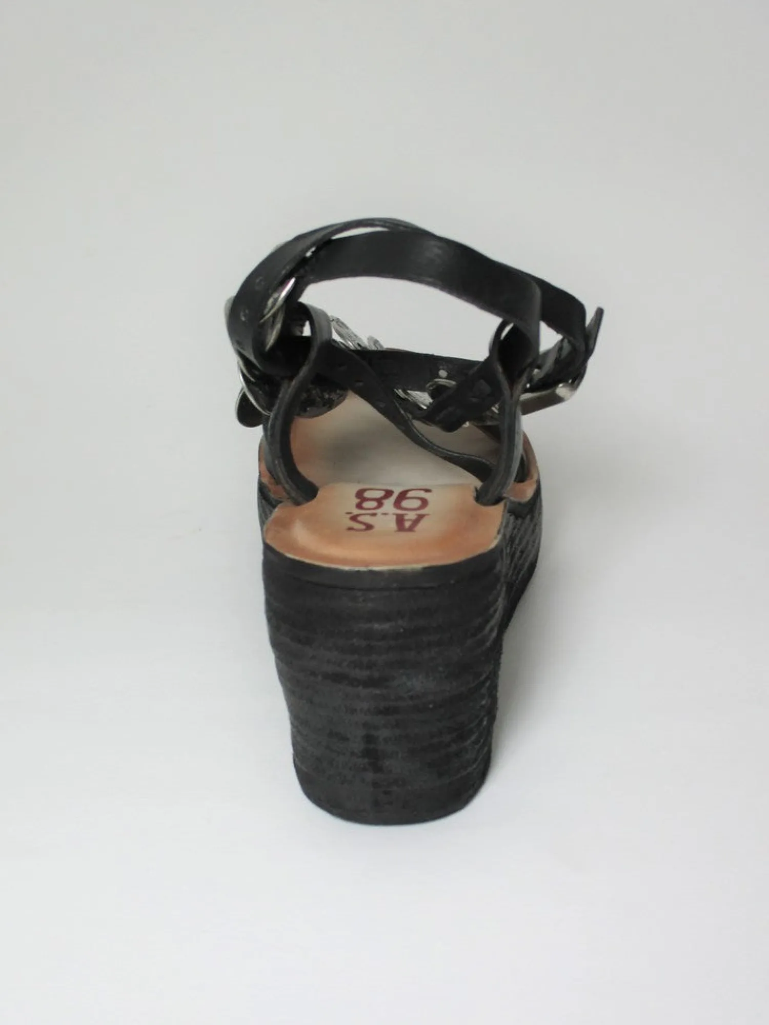 Zeppa pelle donna 528064 nero<AS98 Outlet